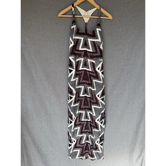 Free People Dresses & Skirts - FREE PEOPLE Sz 4 Serves You Right Printed Maxi Dress in Black